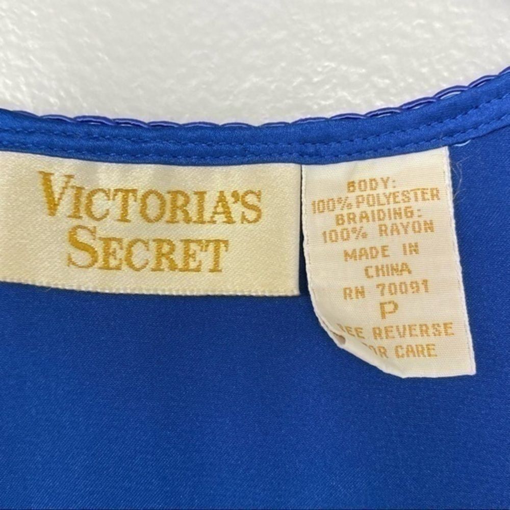 Victoria's Secret Gold Label Vintage Blue Satin Robe Babydoll Fairy Lingerie S - Picture 5 of 5